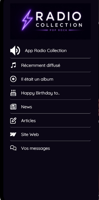 Application Android RADIO COLLECTION - &eacute;cran d'&eacute;coute